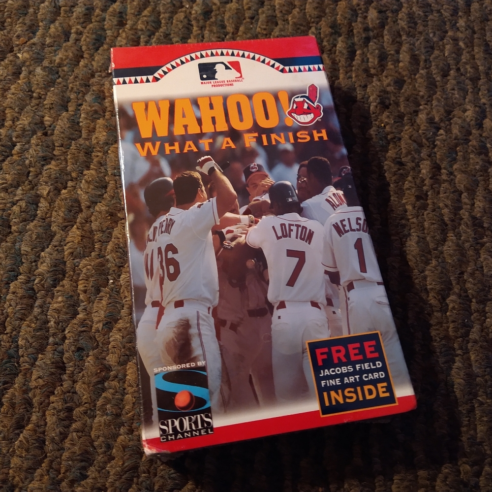 Vintage 1995 Wahoo! What a Finish Cleveland Indians Baseball Sealed VHS Sports